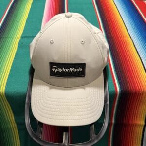 Men's TaylorMade Performance Lite Patch Hat White Designer Golf Cap OSFA